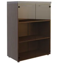 Шкаф со стеклянными дверьми и топом TMC 85.2 Венге Магия 854х452х1203