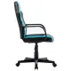 Игровое кресло  "Stripe GM-202", экокожа, черное/голубое, 532509. Фото товара с разных ракурсов.