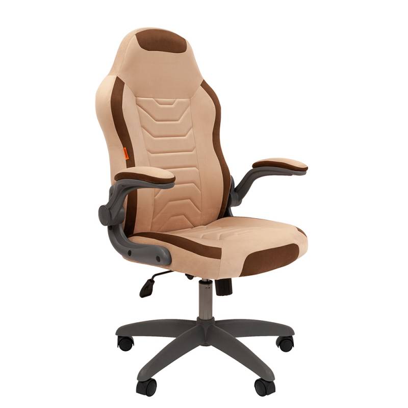 Игровое кресло Chairman game 50 Россия текстиль бежево-коричневый главное фото
