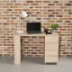 Стол письменный/компьютерный  "Scandi CD-016", 1100х500х750 мм, 4 ящика, дуб сонома, 641892, ЦБ013707-2. Фото товара с разных ракурсов.