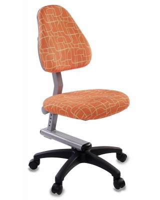 Детское кресло бюрократ KD-8 (ткань оранжевый жираф)